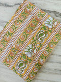 Indian Hand Block Print Fabric, Floral 100% Cotton Quilting Fabric By The Yard, Fabric For Dress Making, Loose Running Fabric, Napkin Fabric
