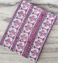 Pink Geometric Floral Cotton Fabric by the Yard, Hand Block Print Fabric, Quilting, Dressmaking, Sewing, Craft Cotton, Handmade Fabric