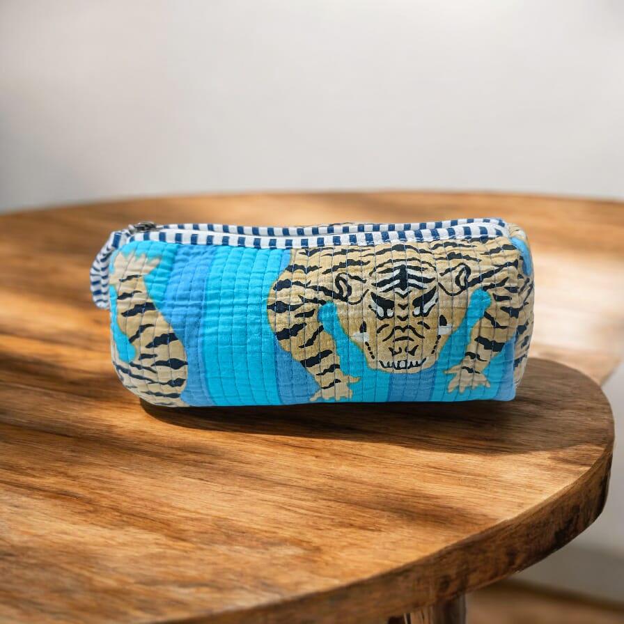 Personalized Pencil Case, Tiger Print Cotton Fabric Pencil Case Back To School, Gift For Her, Birthday Gift Christmas Gift, Pencil Case Gift