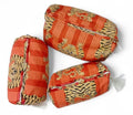 Set of 3 Quilted Toiletry Bags | Big, Medium, Small, Toiletry Bag | Women Wash Bag | Tiger Print Travel Pouch | Hand Block Print Pouch, Gift