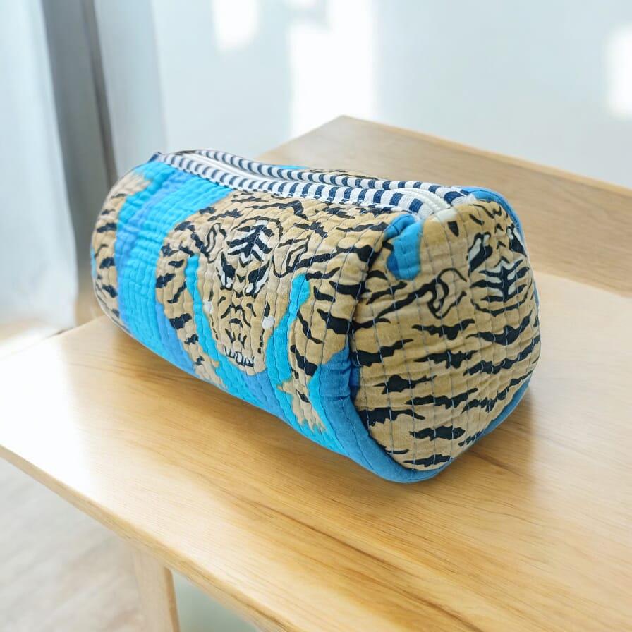 Personalized Pencil Case, Tiger Print Cotton Fabric Pencil Case Back To School, Gift For Her, Birthday Gift Christmas Gift, Pencil Case Gift