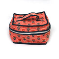 Handmade Quilted Cosmetic Bag | Floral Fabric Makeup Organizer | Zipper Vanity Travel Pouch | Toiletry Storage Bag Gift for Her | Gifts Bags
