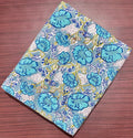 Blue Rose Pattern Cotton Fabric, Cute Flower Fabric, Hand Block Print Fabric, Indian Cotton Textile, Sewing Quilting, Loose Running Fabric