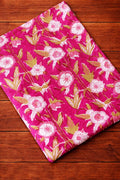 Loose Running Fabric, Indian Hand Block Print Fabric, Floral 100% Cotton Quilting Fabric By The Yard, Fabric For Dress Making, Napkin Fabric