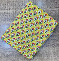 Yellow Floral Cotton Fabric, Hand Block Print Fabric by Yard, Indian Flower Print, Sewing Quilting Material, Napkin Fabric, Loose Fabrics