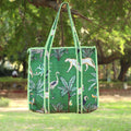 Handmade Green Jungle Safari Quilted Tote Bag, Gift For Her, Gift For Wife, Gift For Love, Anniversary Gift, Gift For Birthday
