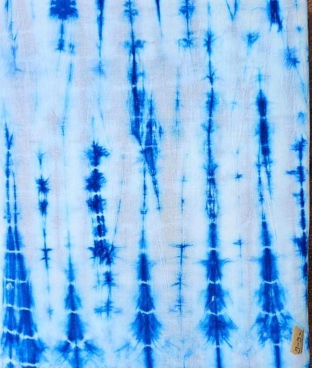 White and Blue Floral Printed Cotton Fabric, Indian Hand Block Soft Lightweight Sewing FabricDressmaking, Running Cotton Fabric by The Yard
