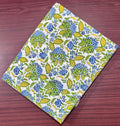 Green Blue Print Cotton Fabric, Multi Color Fabrics, Hand Block Print, Indian Cotton Textile, Sewing Quilting, Loose Running Fabric