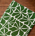 Green White Floral Cotton Fabric, Hand Block Print Fabric, Indian Cotton Textile, 100% Cotton Quilting Fabric By The Yard, Running Fabric