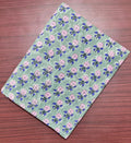 Soft Green Floral Cotton Fabric, Hand Block Print Indian Fabric by Yard, Soft Botanical Print for Sewing Quilting Dressmaking, Home Napkins