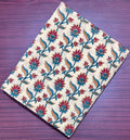 White Lotus Indian Hand Block Print Fabric, Soft Cotton Fabric, 100% Cotton Fabric By The Yard, Fabric For Loose Running, Cotton Textile