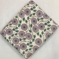 Cream Floral Cotton Fabric by Yard, Indian Hand Block Print Fabric, Green Leaf Sanganeri Cotton, Soft Dressmaking Quilting Craft Textile