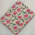 Pink Floral Cotton Fabric, Hand Block Print Fabric, Indian Cotton Fabric by Yard, Flower Print Fabric, Quilting Fabric, Soft Cotton Textile