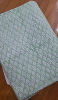Green Paisley Cotton Fabric, Hand Block Print Fabric, Indian Cotton Fabric by Yard, Soft Quilting Dressmaking Fabric, Boho Print Fabric