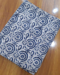 Blue Floral Block Print Cotton Fabric, Indian Hand Block Print Fabric by Yard, Boho Floral Cotton Fabric, Jaipur Print Quilting Craft Fabric