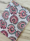 Indian Hand Block Print Cotton Fabric By Yard, Pink Floral Fabric, Soft Sewing Fabric, Quilting Material, Sanganeri Cotton Textile, Napkins