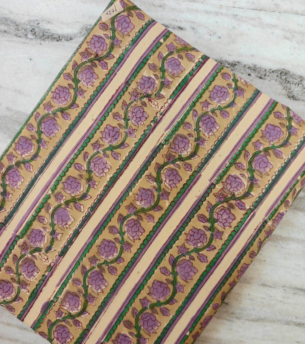 Hand Block Print Cotton Fabric, Pink Floral Jaipur Boho Style, Sewing Quilting Craft Fabric By The Yard, Tote Bag Fabric, Napkins Home Decor