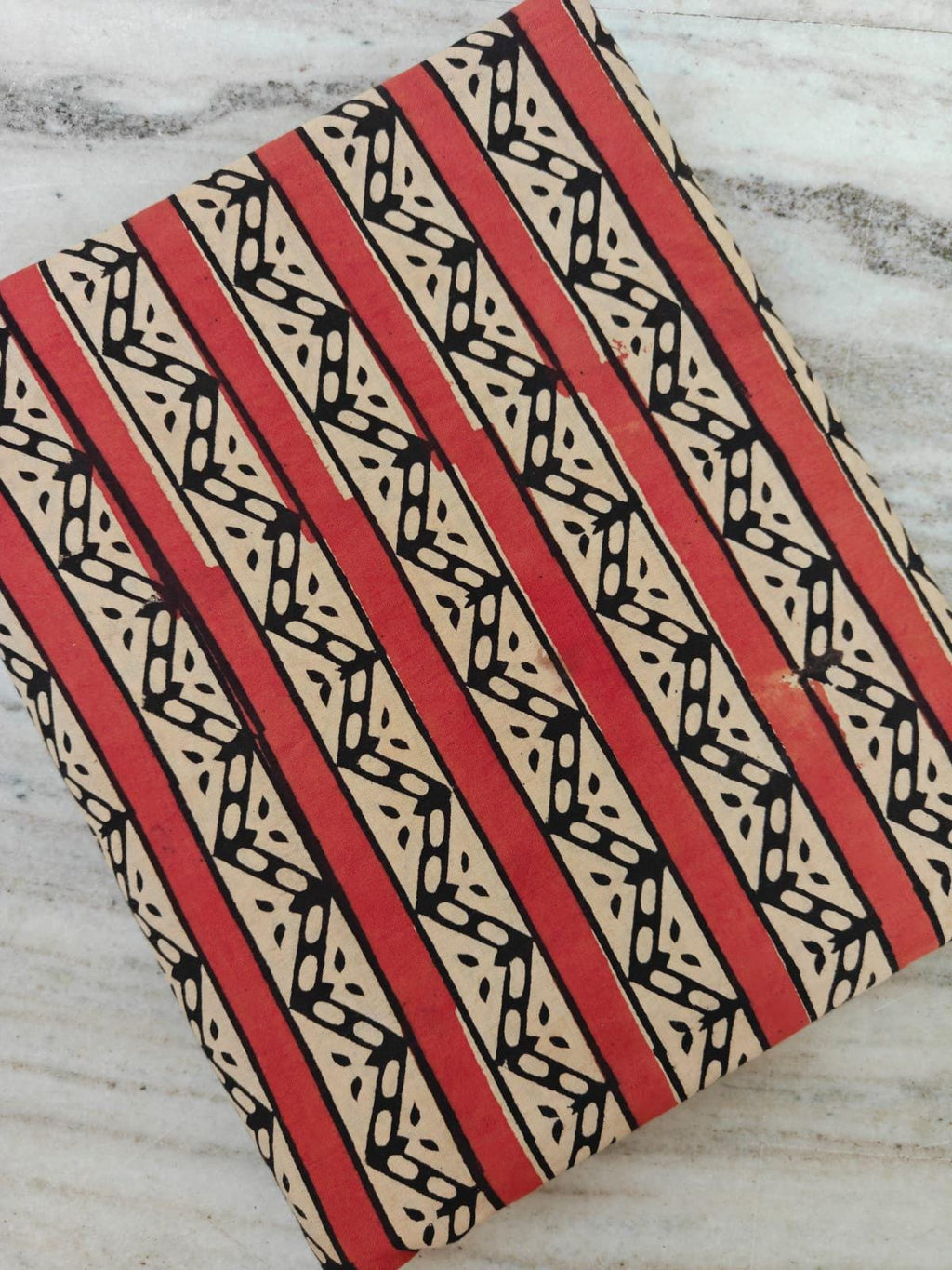 Hand Block Print Cotton Fabric by Yard, Geometric Stripe Indian Cotton Fabric, Boho Tribal Fabric for Sewing Quilting Craft Decor, Napkins