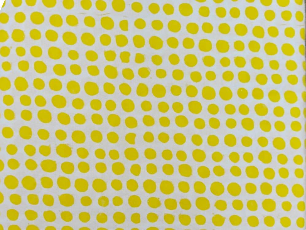 Yellow Polka Dot Cotton Fabric, Bright Yellow Fabric with White Dots, Quilting Cotton, Sewing Fabric, Dressmaking Fabric, Cute Pastel Print