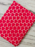 Heart Print Cotton Fabric by Yard, Pink Valentine Cotton Fabric, Soft Lightweight Fabric for Sewing Quilting Crafts and Apparel Loose Fabric