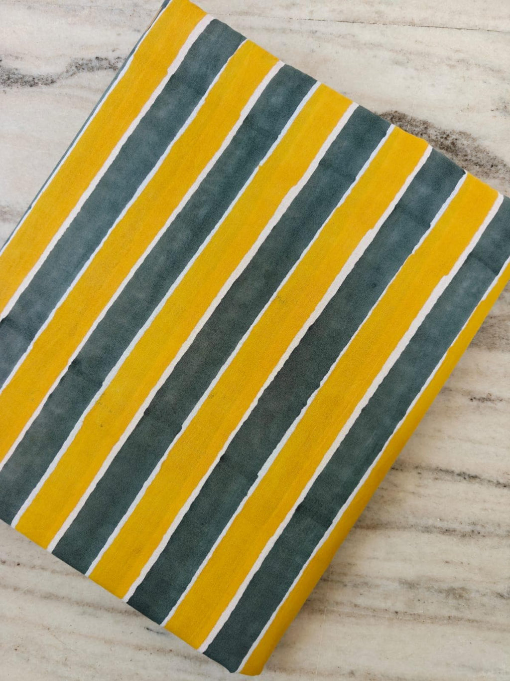Mustard Yellow & Grey Stripe Cotton Fabric, Bold Striped Cotton by Yard, Modern Stripe Fabric for Dress Making, Lightweight Textile, Napkins