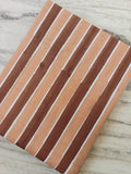 Peach & Brown Stripe Cotton Fabric, Bold Striped Cotton by Yard, Modern Stripe Fabric for Dress Making, Lightweight Textile, Napkins