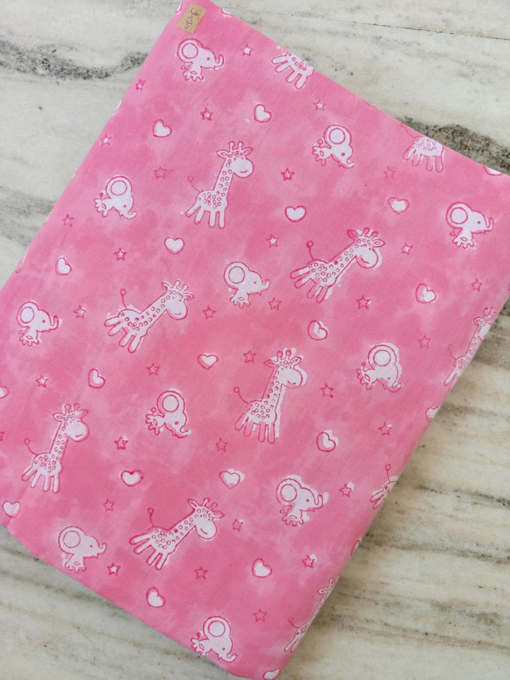 Hand Block Print Cotton Fabric by Yard, Navy Blue Pink Floral Cotton Fabric, Indian Handmade Fabric for Dressmaking Quilting Craft Sewing