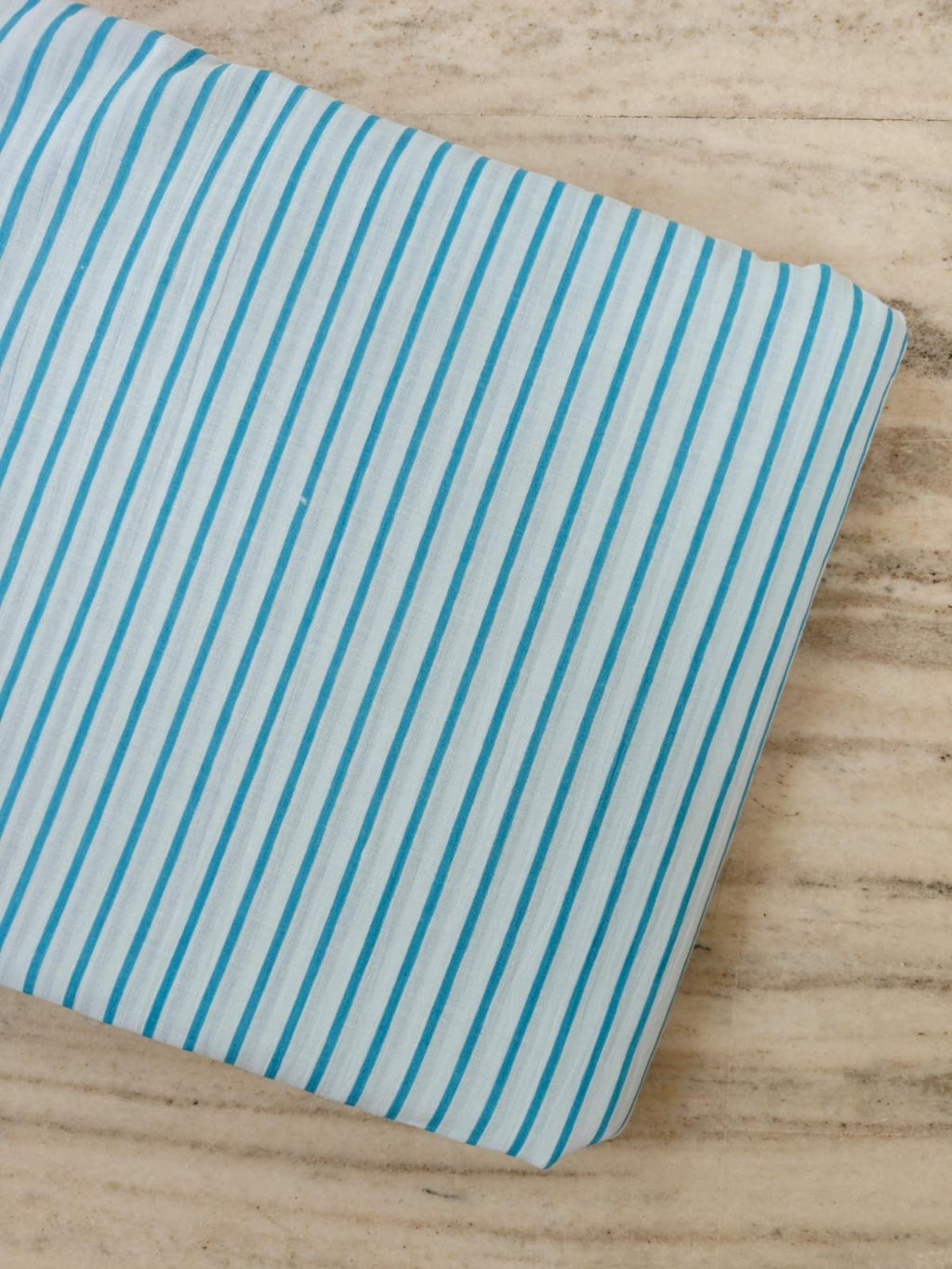 Blue Stripe Cotton Fabric by Yard, Soft Striped Cotton Fabric for Sewing, Quilting Fabric, Blue White Cotton Dressmaking Fabric, Napkins