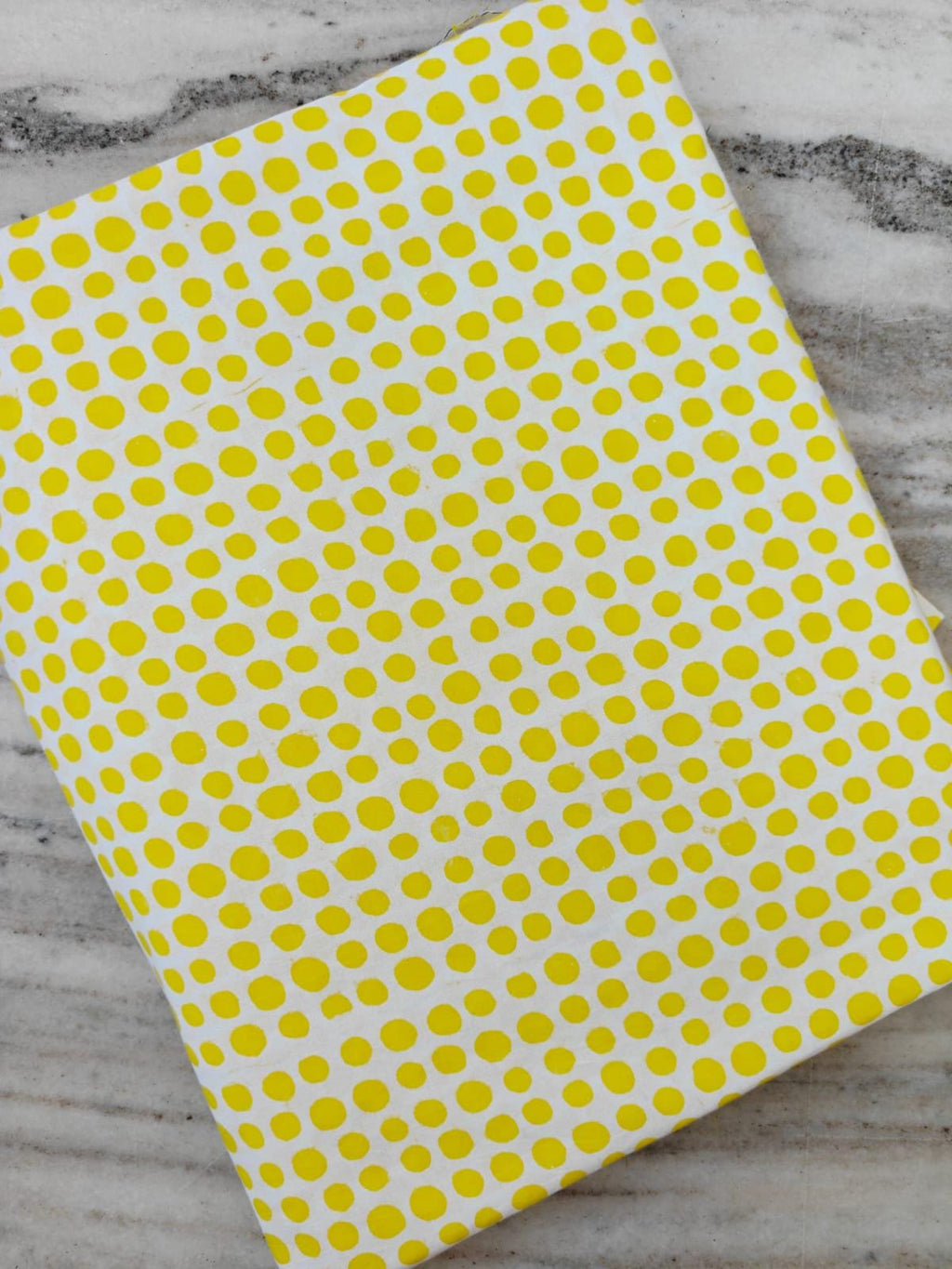 Yellow Polka Dot Cotton Fabric, Bright Yellow Fabric with White Dots, Quilting Cotton, Sewing Fabric, Dressmaking Fabric, Cute Pastel Print