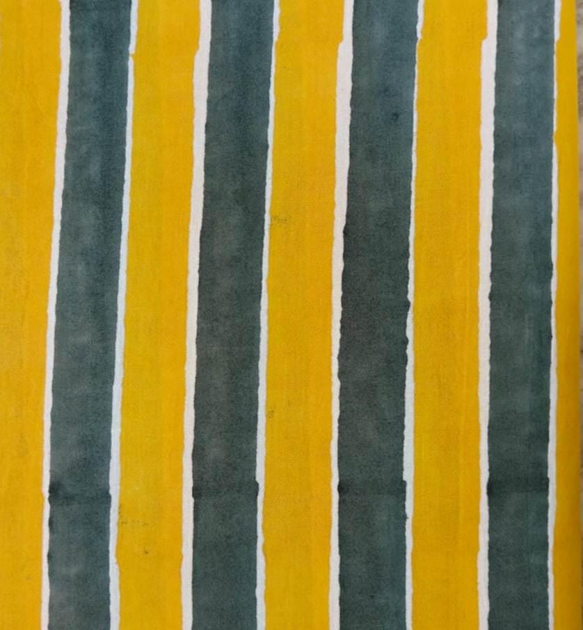 Mustard Yellow & Grey Stripe Cotton Fabric, Bold Striped Cotton by Yard, Modern Stripe Fabric for Dress Making, Lightweight Textile, Napkins