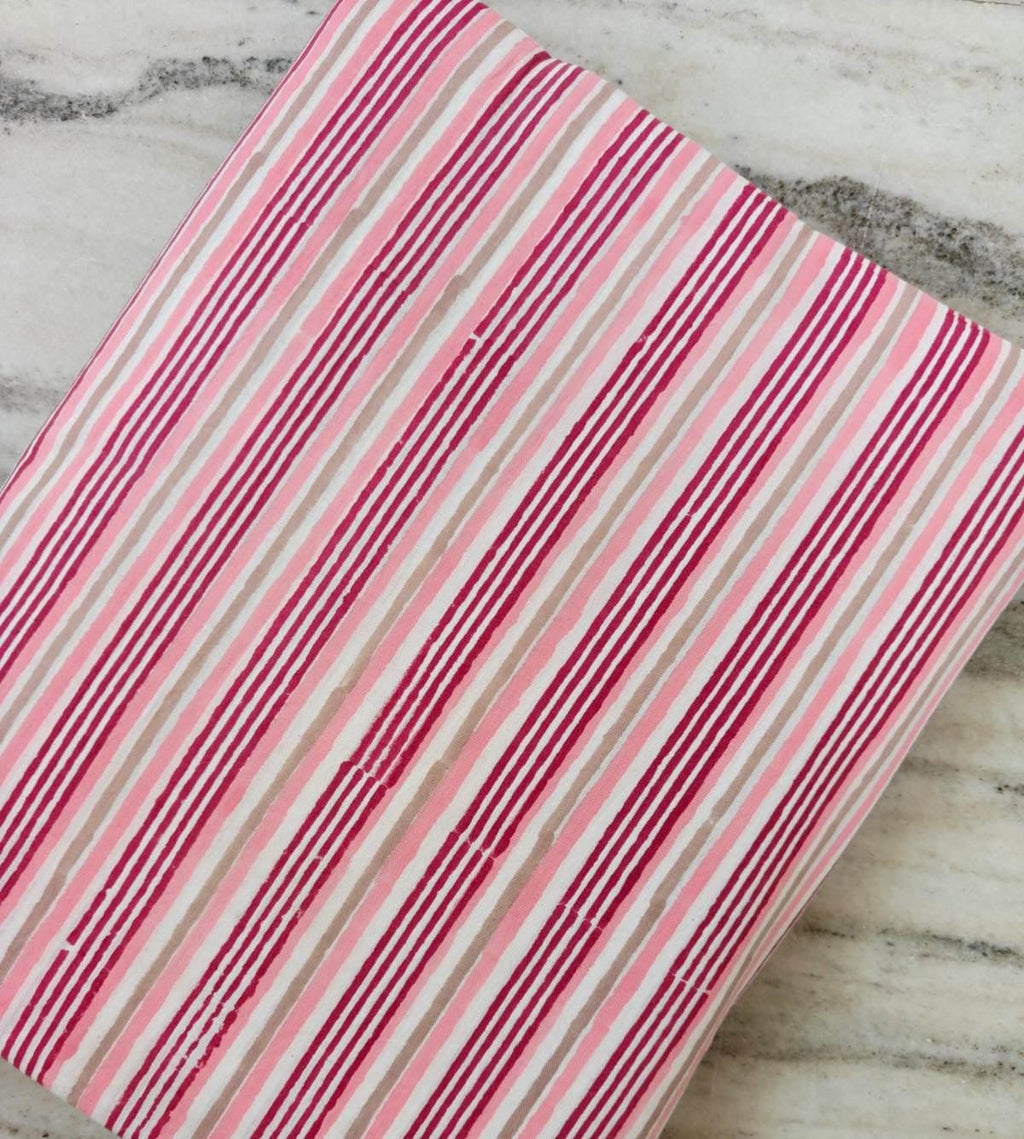 Pink Striped Cotton Fabric, Soft Quilting Fabric by the Yard, Modern Stripe Craft Sewing Material, Quilting & Apparel Fabric, Napkins