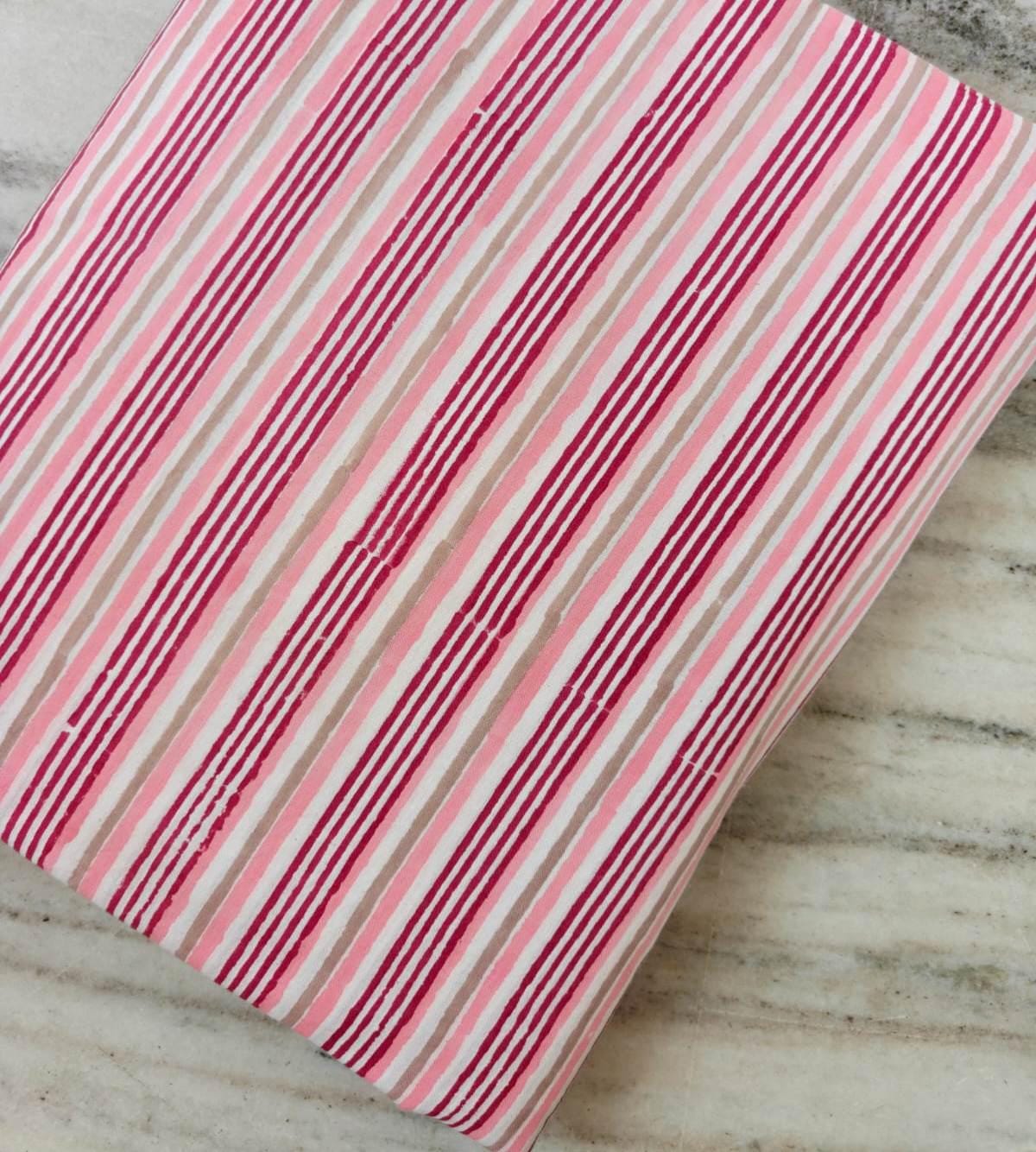 Pink Striped Cotton Fabric, Soft Quilting Fabric by the Yard, Modern Stripe Craft Sewing Material, Quilting & Apparel Fabric, Napkins