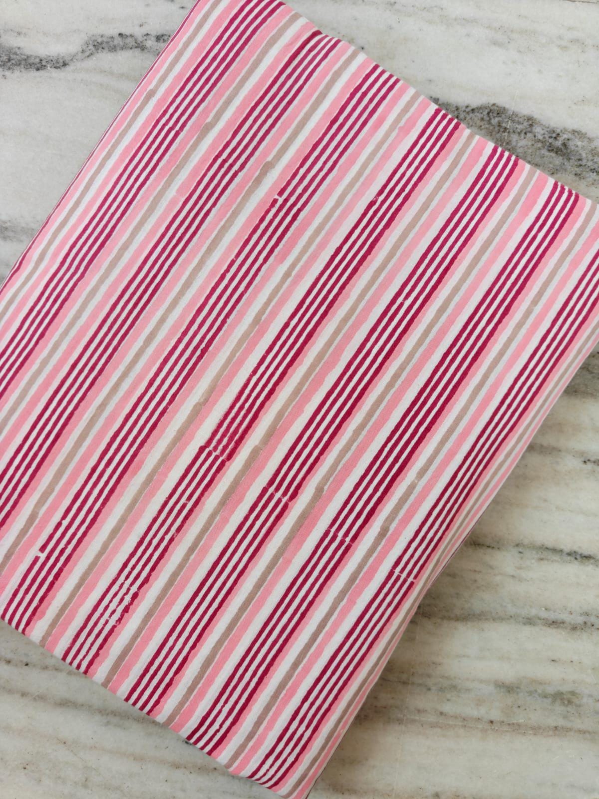 Pink Striped Cotton Fabric, Soft Quilting Fabric by the Yard, Modern Stripe Craft Sewing Material, Quilting & Apparel Fabric, Napkins