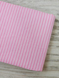 Pink Stripe Cotton Fabric by Yard, Soft Cotton Fabric for Sewing, Quilting Fabric, Pink White Striped Material, Dressmaking Fabric, Napkins