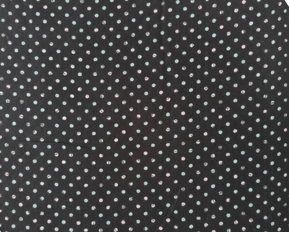 Black Polka Dot Cotton Fabric by Yard, Small Dot Print Cotton Textile, Modern Quilting Napkins Fabric, Dressmaking Fabric, Apparel Fabric