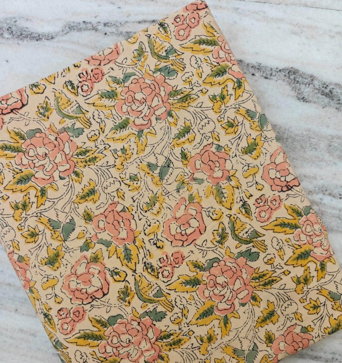 Vintage Floral Cotton Fabric by the Yard, Soft Pink Rose Print Cotton Fabric, Floral Fabric, Sewing Craft Fabric, Handmade Apparel Material