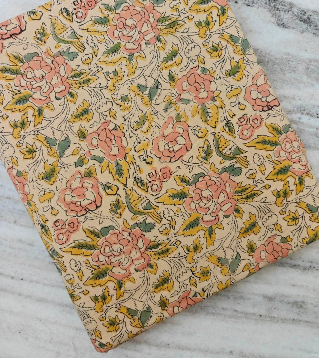 Vintage Floral Cotton Fabric by the Yard, Soft Pink Rose Print Cotton Fabric, Floral Fabric, Sewing Craft Fabric, Handmade Apparel Material