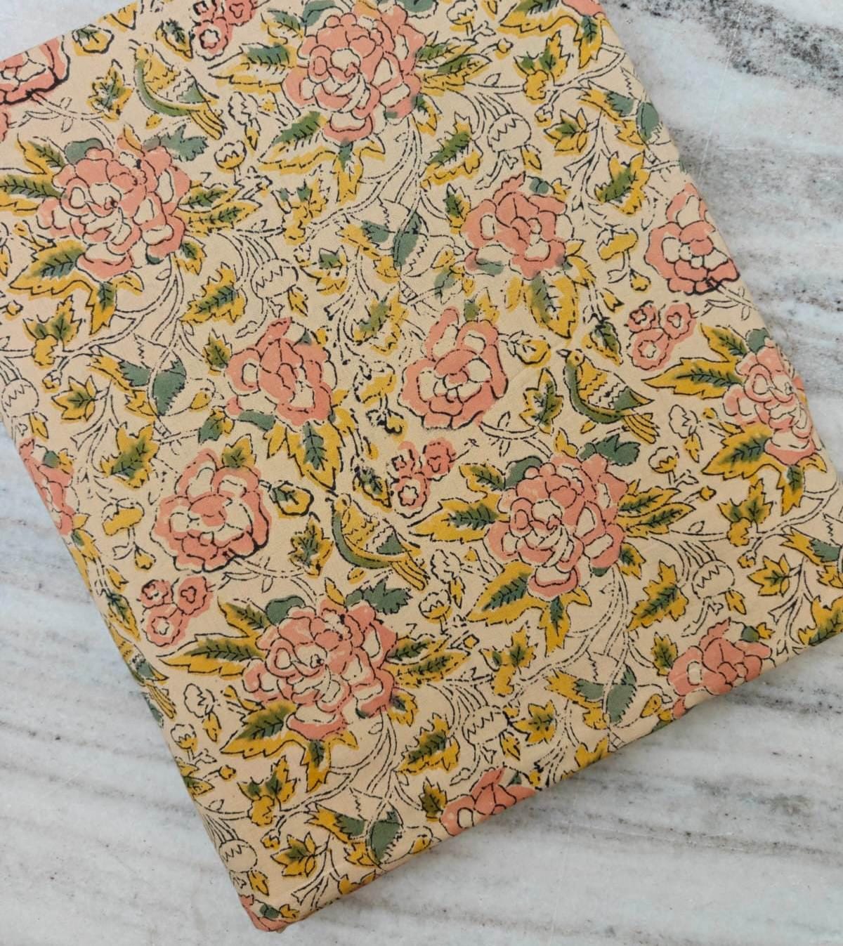 Vintage Floral Cotton Fabric by the Yard, Soft Pink Rose Print Cotton Fabric, Floral Fabric, Sewing Craft Fabric, Handmade Apparel Material