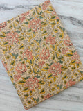 Vintage Floral Cotton Fabric by the Yard, Soft Pink Rose Print Cotton Fabric, Floral Fabric, Sewing Craft Fabric, Handmade Apparel Material