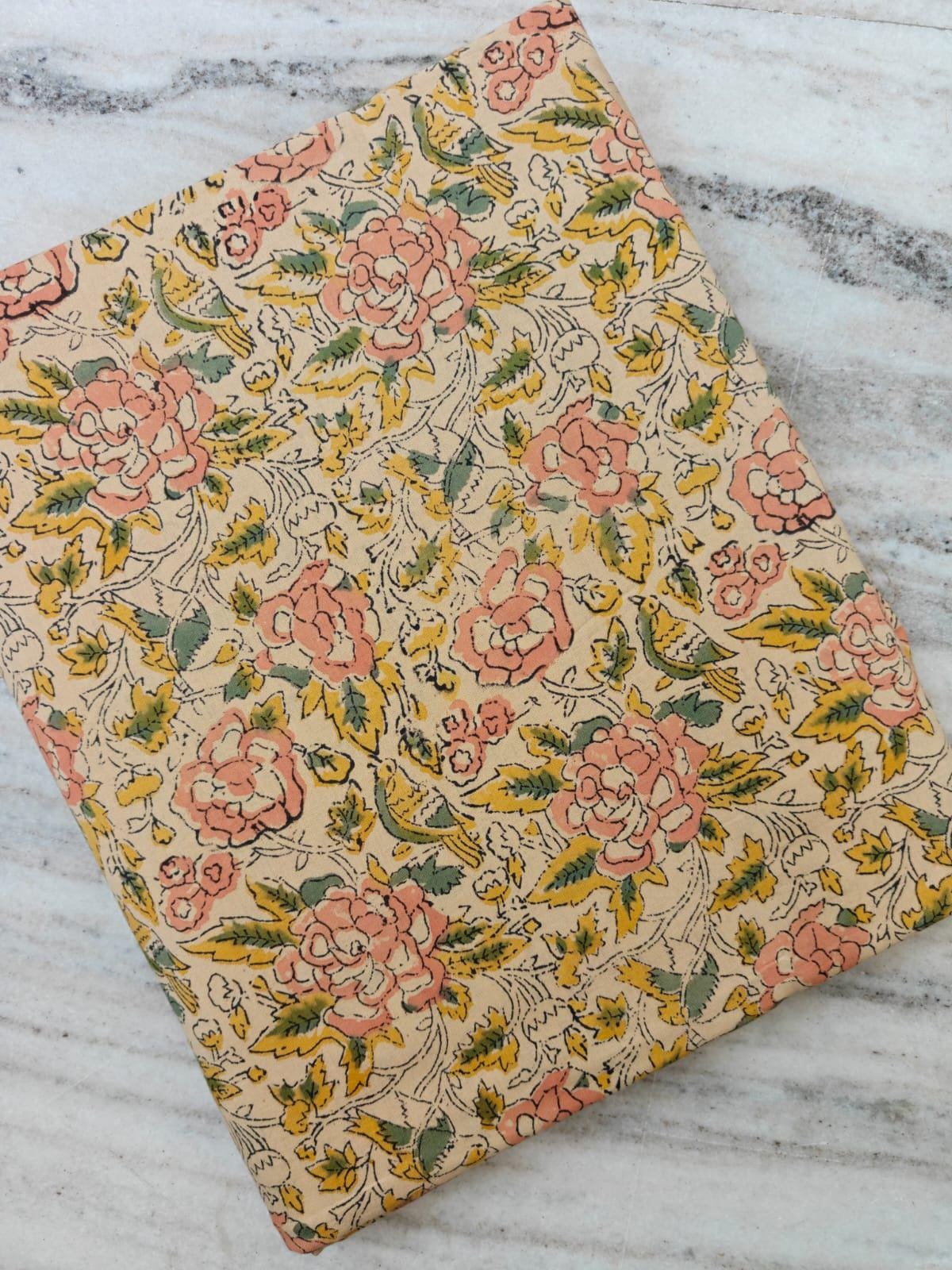 Vintage Floral Cotton Fabric by the Yard, Soft Pink Rose Print Cotton Fabric, Floral Fabric, Sewing Craft Fabric, Handmade Apparel Material
