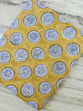 Mustard Yellow Citrus Cotton Fabric by the Yard, Lemon Slice Print Fabric, Fruit Pattern Cotton Fabric, Quilting Sewing Craft Fabric