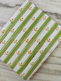 Nautical Anchor Cotton Fabric, Green Stripe Hand Block Print Fabric by Yard, Marine Theme Indian Cotton Fabric Sewing Quilting Beach Decor