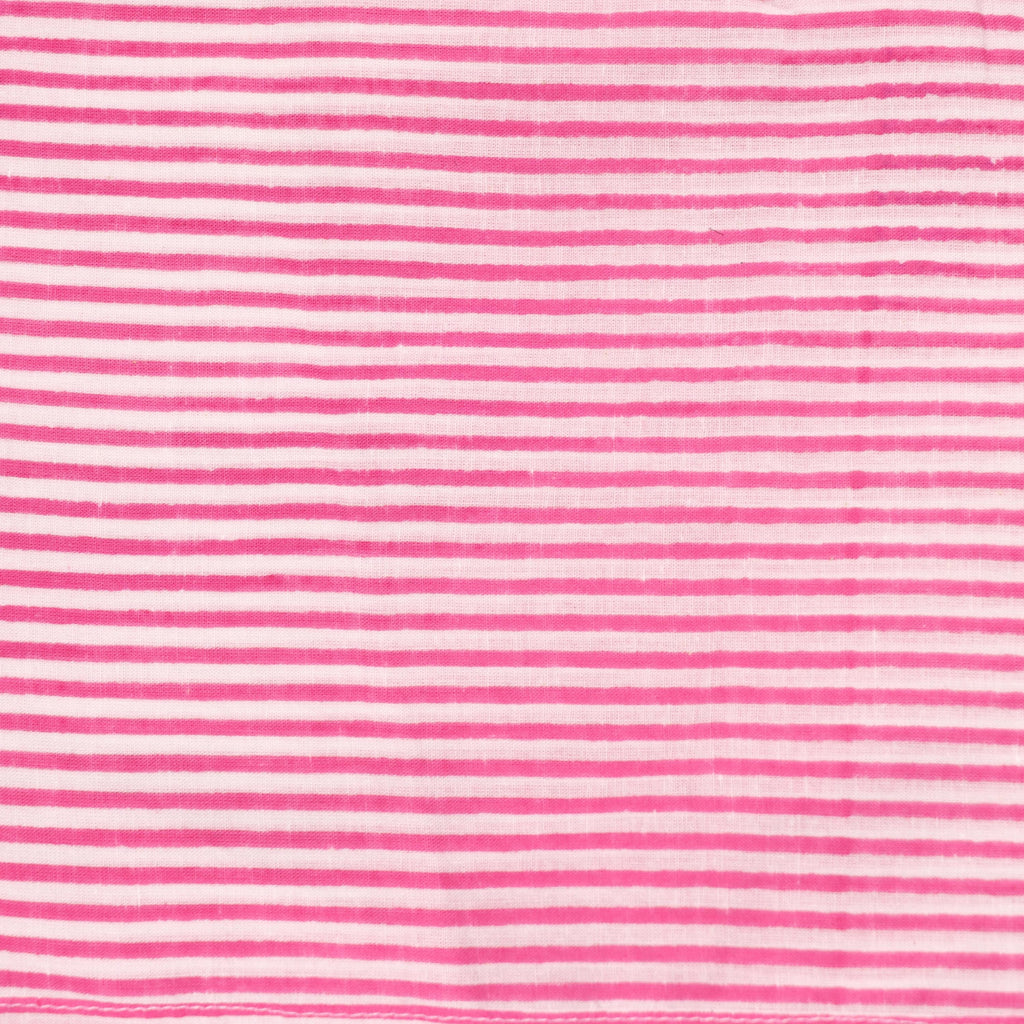Hand Block Print Cotton Pink Stripe Napkins Set of 4, Handmade Cloth Dinner Napkins, Reusable Table Napkins, Table Linen, Kitchen Napkins