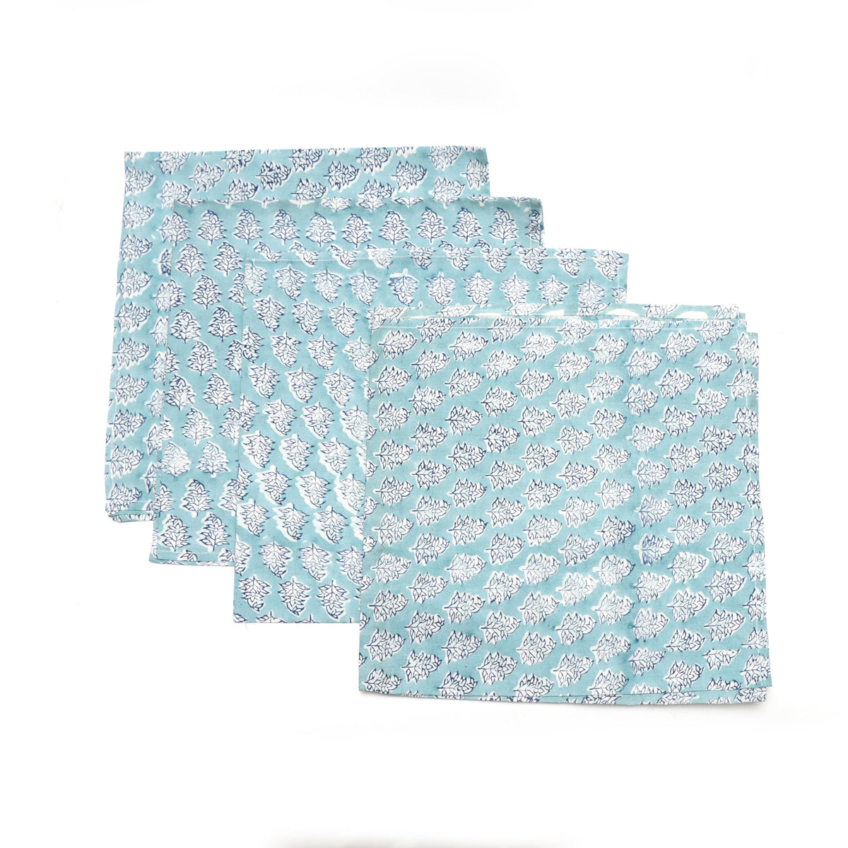 Aqua Blue Cotton Dinner Napkins Set, Reusable Cloth Napkins, Table Linen Decor, Eco Friendly Wedding Napkins, Kitchen Table Linens, Set of 4