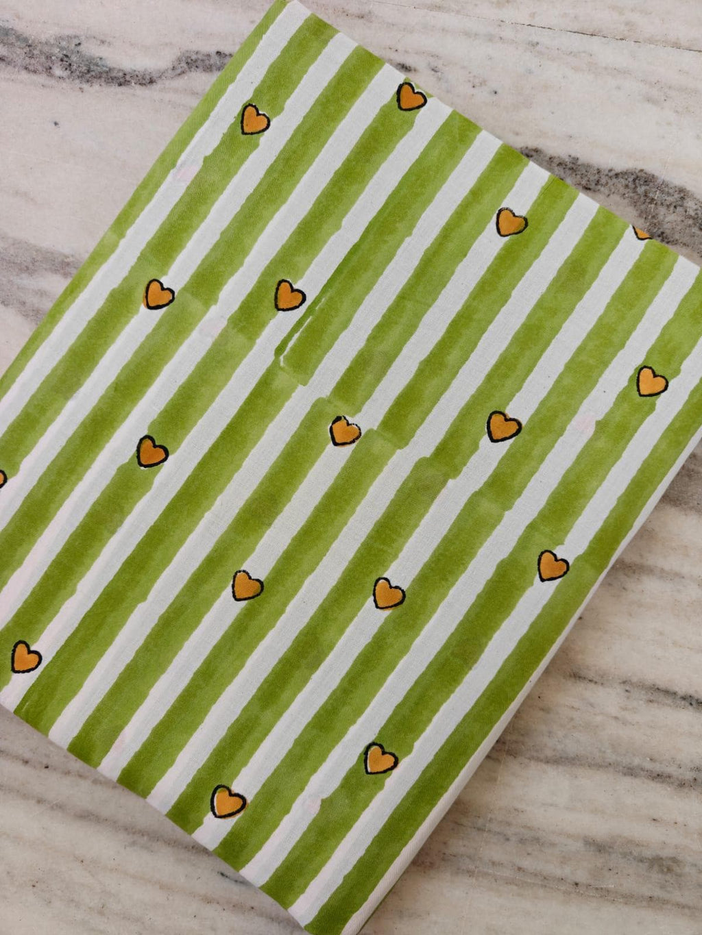 White Stripe Heart Cotton Fabric, Orange Heart Print Fabric, Valentine Fabric by the Yard, Cute Love Pattern Cotton Sewing Quilting Fabric