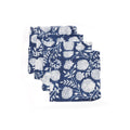 Hand Block Printed Cotton Napkins, Blue and White Background Cotton Dinner Napkins, Reusable Cloth Napkins, Organic Indian Table Linen Set