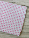 White Cotton Fabric with Hot Pink Polka Dots, Pink Dot Print Cotton Fabric by the Yard, Small Polka Dot Fabric, Quilting Sewing Fabric