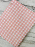 Pink Gingham Cotton Fabric by the Yard, Buffalo Check Cotton Fabric, Plaid Cotton Fabric for Quilting, Sewing, Dresses, Loose Running Fabric