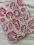 Green and Mustard Yellow Botanical Cotton Fabric, Hand Block Style Leaf Print, Modern Organic Pattern Fabric, Quilting Sewing Craft Fabric