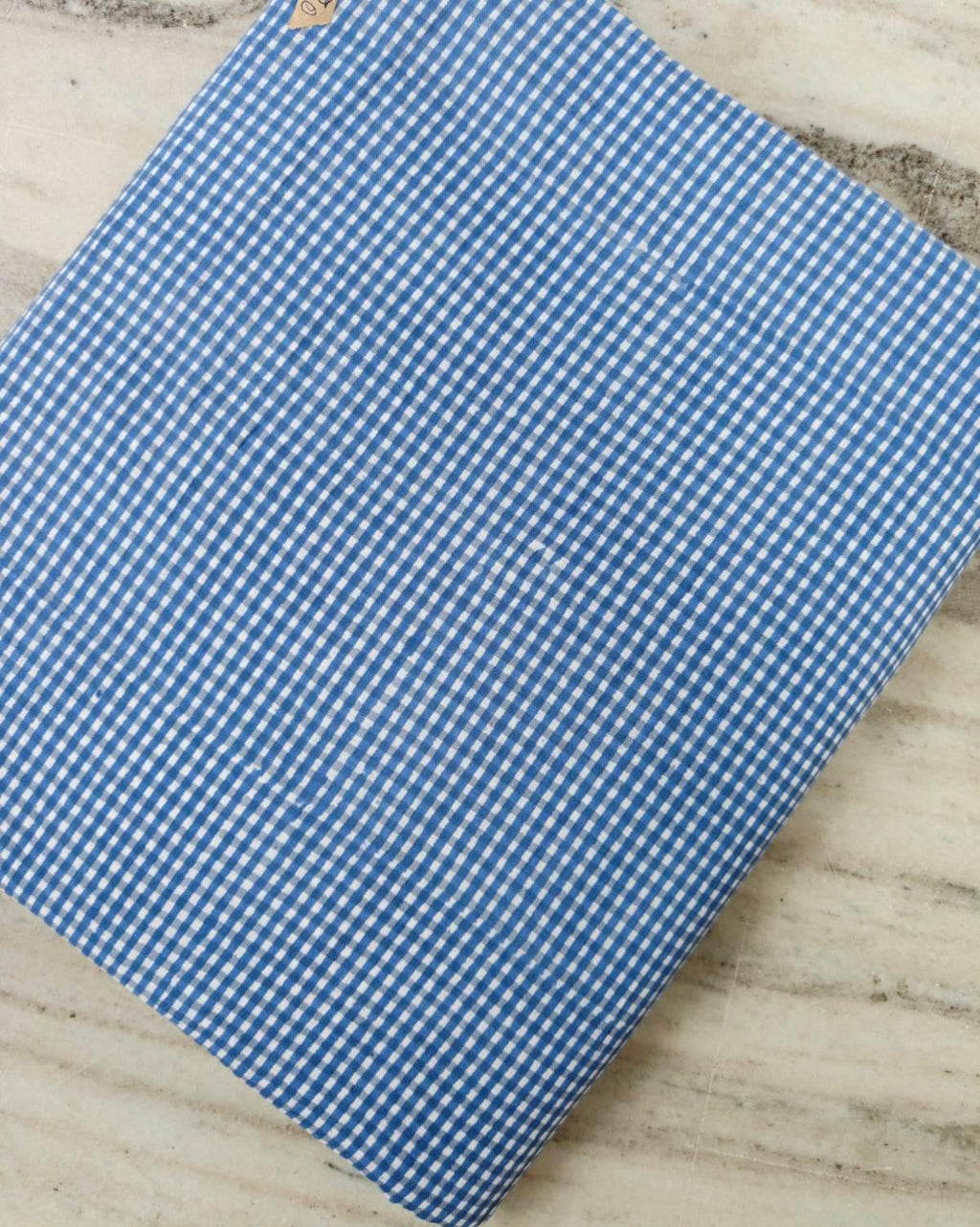 Blue Gingham Cotton Fabric by the Yard, Small Check Cotton Fabric, Buffalo Plaid Fabric for Quilting, Sewing, Crafts & Apparel, Loose Fabric
